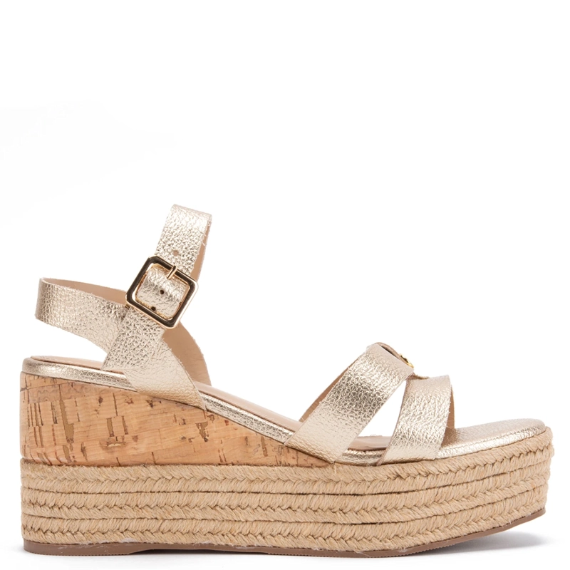 SANDALIAS MUJER GACEL DORADO EDUARDA CUERO - 1