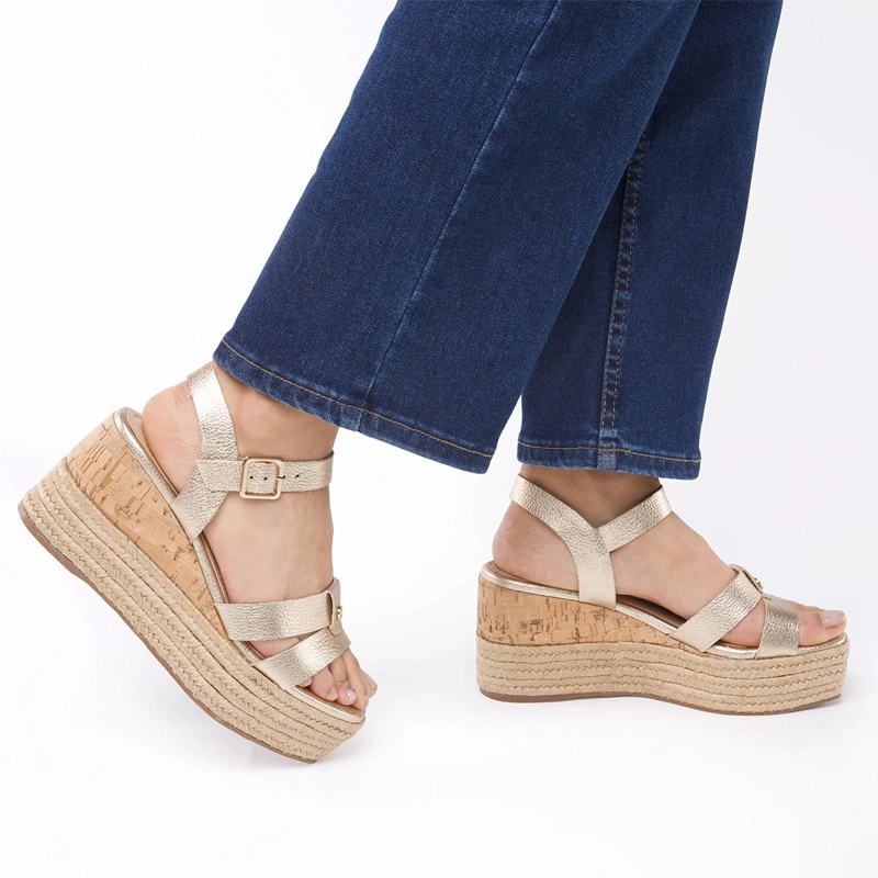 SANDALIAS MUJER GACEL DORADO EDUARDA CUERO - 2