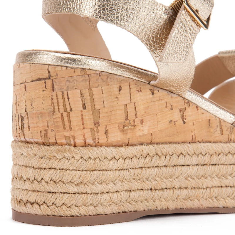 SANDALIAS MUJER GACEL DORADO EDUARDA CUERO - 5