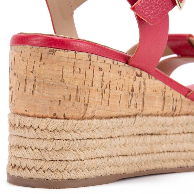 SANDALIAS MUJER GACEL FUCSIA EDUARDA CUERO - 5