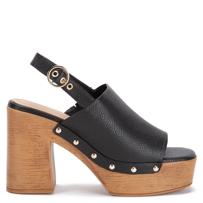 SANDALIAS MUJER GACEL NEGRO FLO CUERO - 1