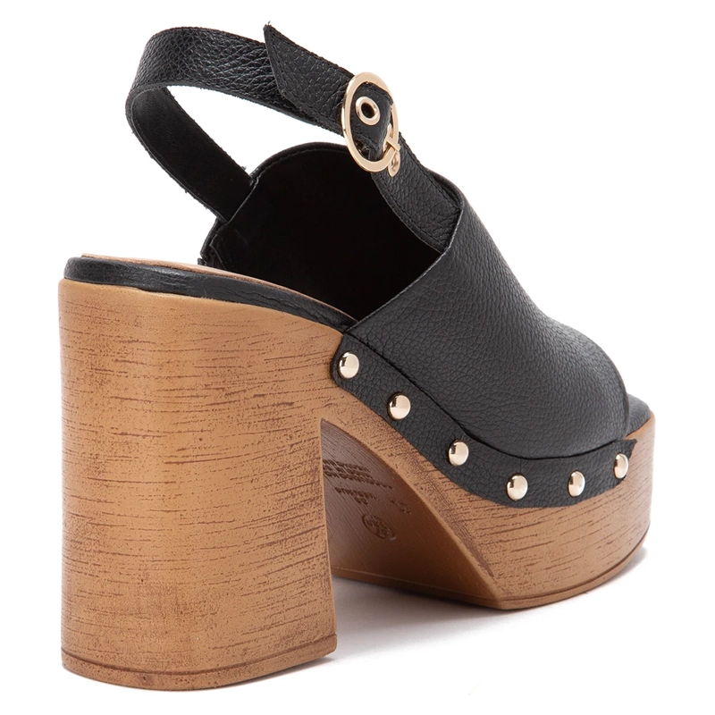 SANDALIAS MUJER GACEL NEGRO FLO CUERO - 4