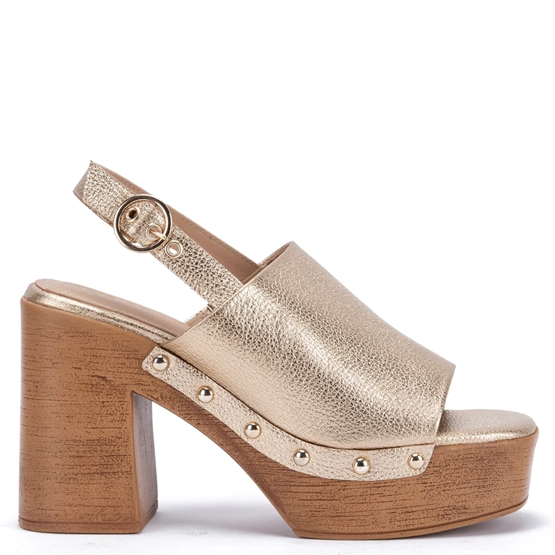 SANDALIAS MUJER GACEL DORADO FLO CUERO - 1