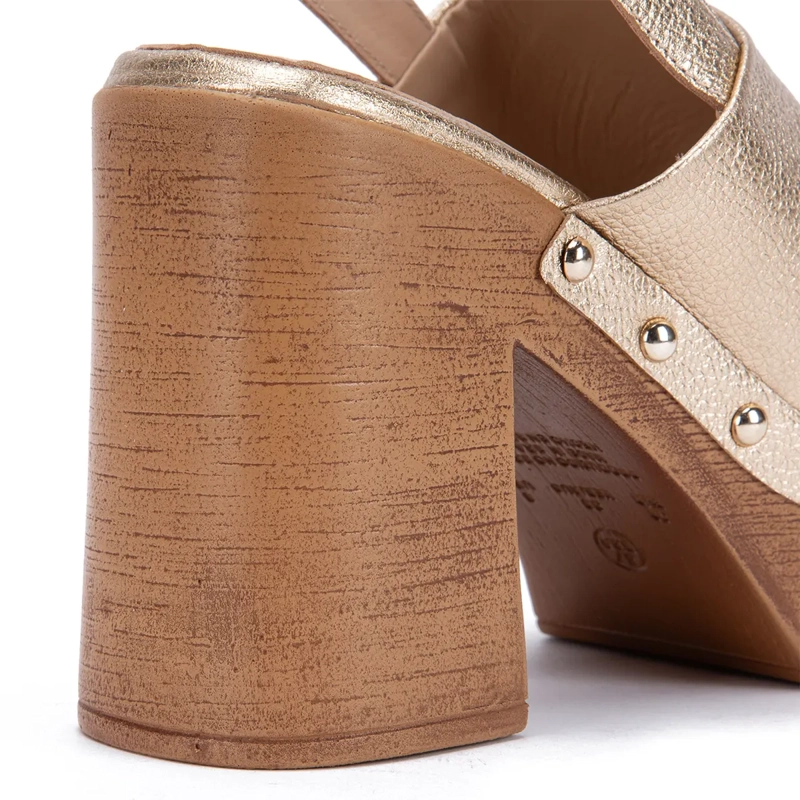 SANDALIAS MUJER GACEL DORADO FLO CUERO - 5