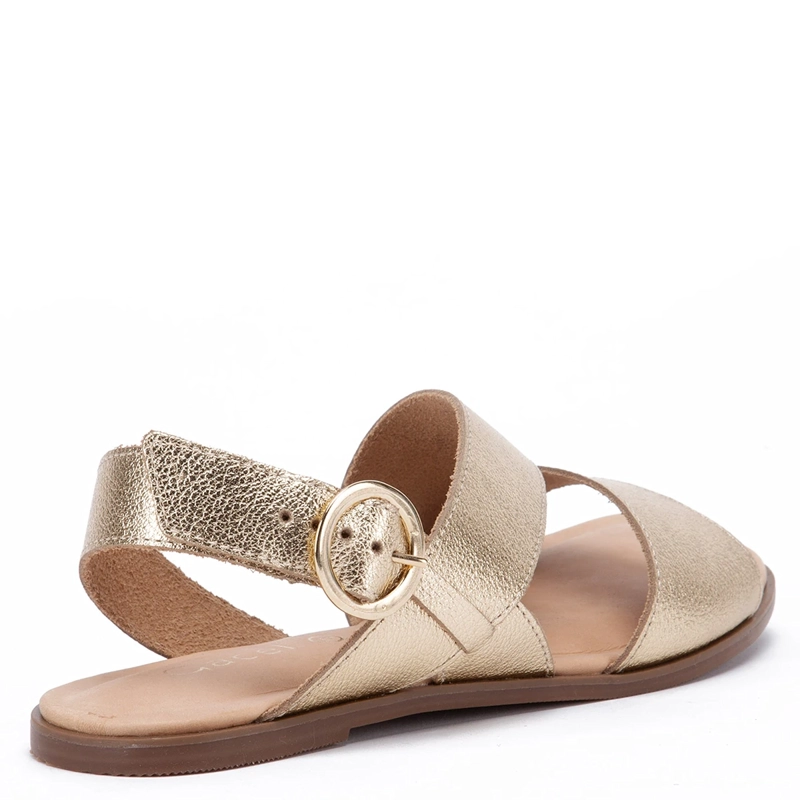 SANDALIAS MUJER GACEL DORADO KELSIE CUERO - 4