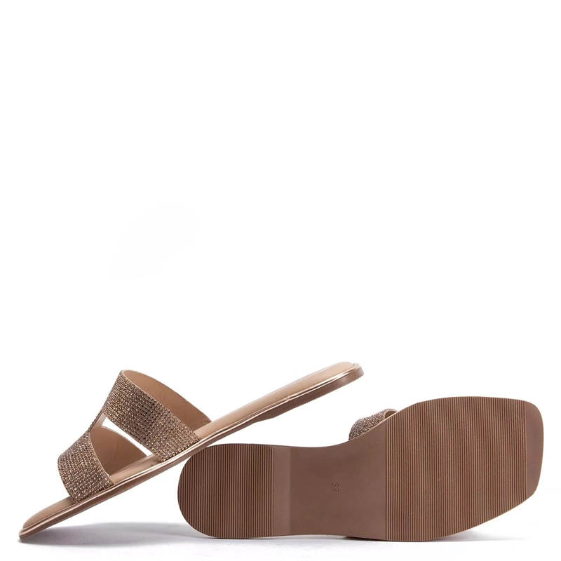 SANDALIAS MUJER GACEL CAFÉ ODETH CUERO - 5