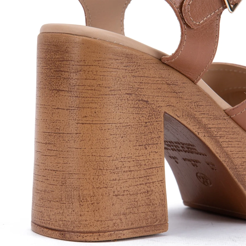 SANDALIAS MUJER GACEL CAMEL FLO CUERO - 5