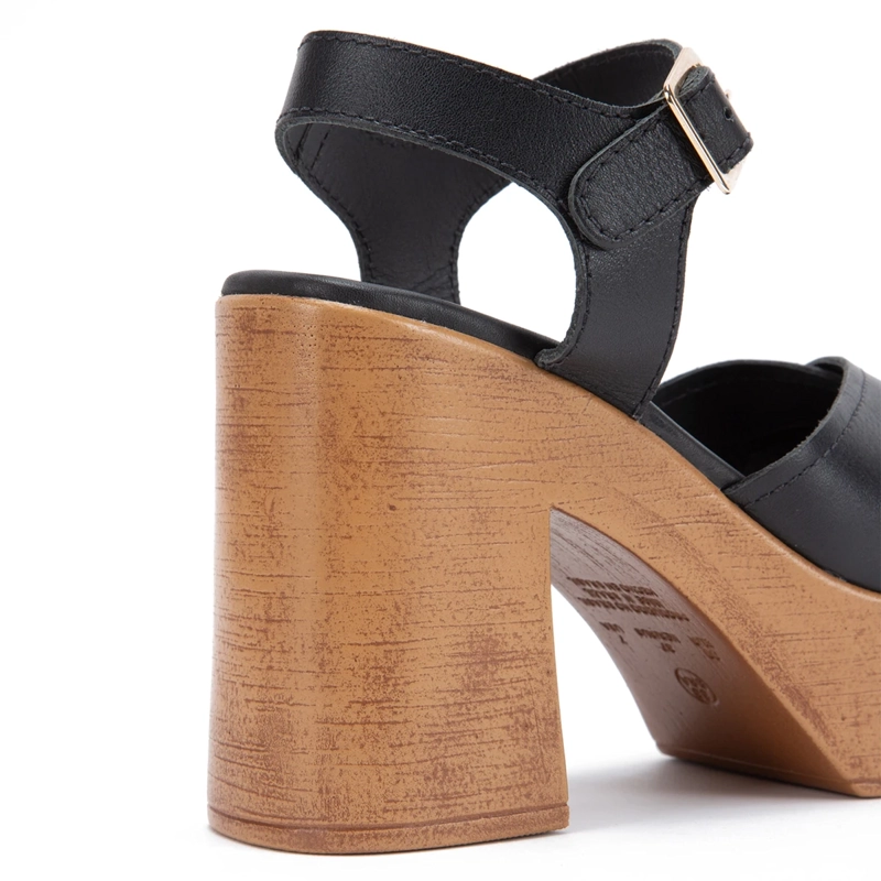 SANDALIAS MUJER GACEL NEGRO FLO CUERO - 5
