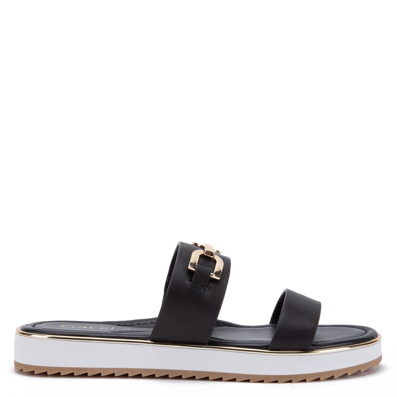 SANDALIAS MUJER GACEL NEGRO MIRA CUERO