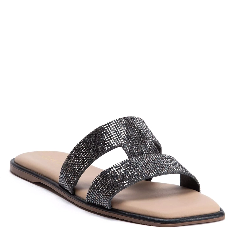 SANDALIAS MUJER GACEL NEGRO ODETH CUERO - 3