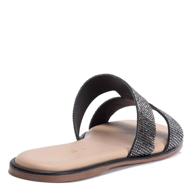 SANDALIAS MUJER GACEL NEGRO ODETH CUERO - 4