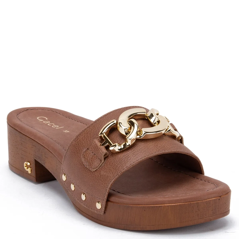 SANDALIAS MUJER GACEL CHOCOLATE RILEY CUERO - 2