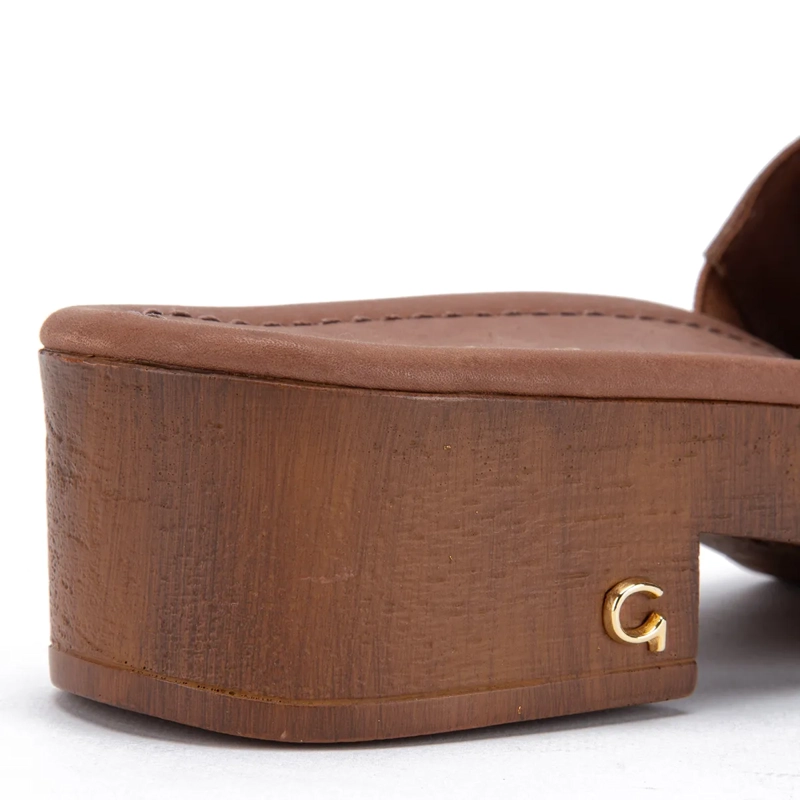 SANDALIAS MUJER GACEL CHOCOLATE RILEY CUERO - 4