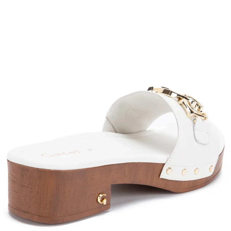 SANDALIAS MUJER GACEL BLANCO RILEY CUERO - 3
