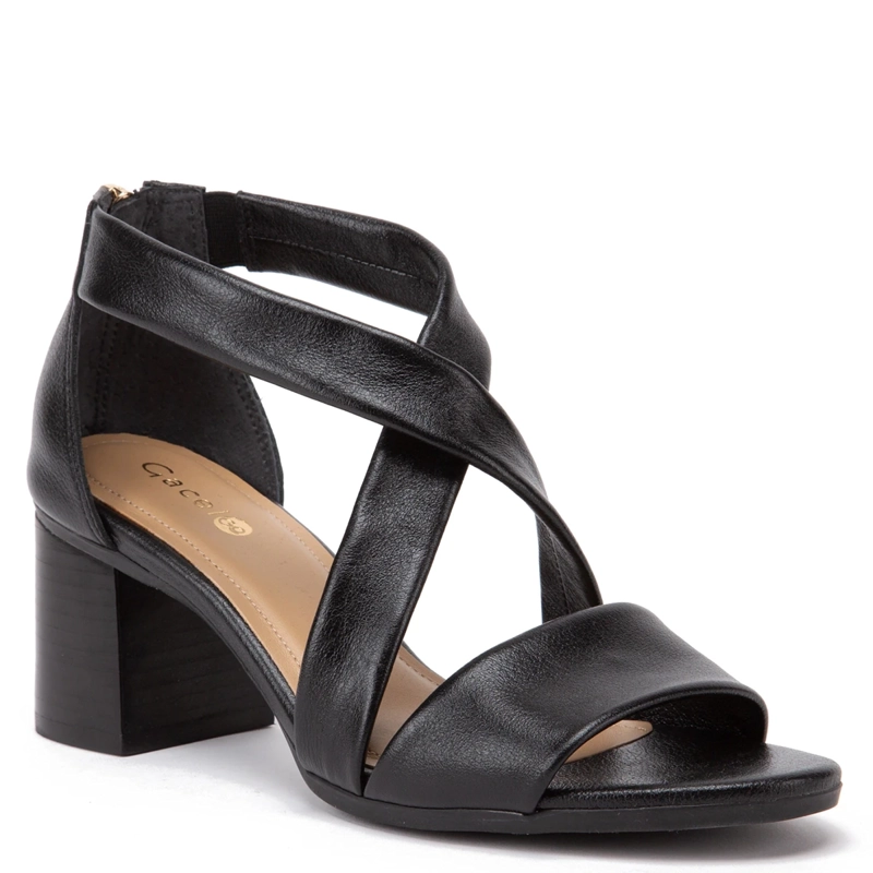 SANDALIAS MUJER GACEL NEGRO ROXXY CUERO - 3