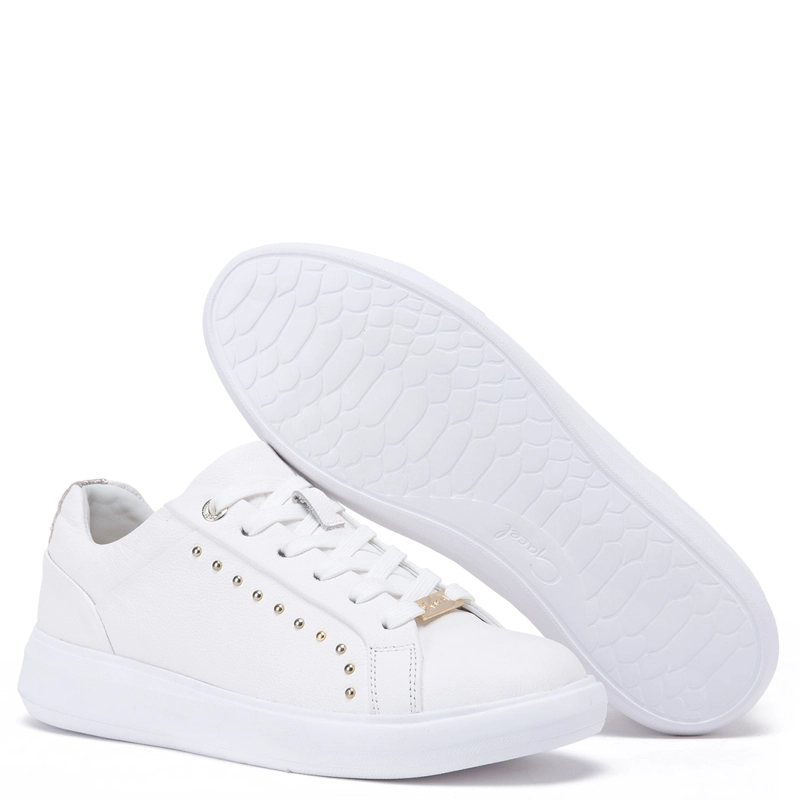 ZAPATILLAS MUJER GACEL CASUALES BLANCO ROSALIA CUERO - 5