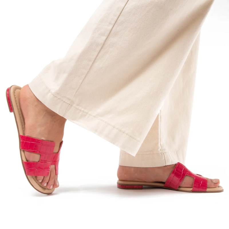 SANDALIAS MUJER GACEL FUCSIA SANDY CUERO - 5