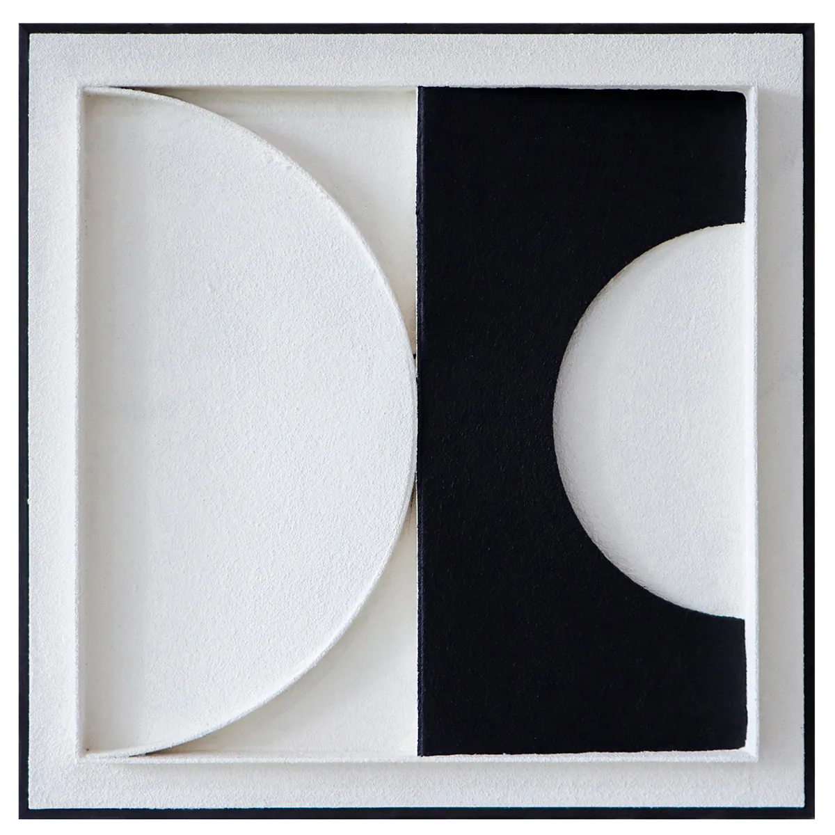 CUADRO RIPLEY HOME BLACK AND WHITE SEMI CIRCULO 60X60 CM