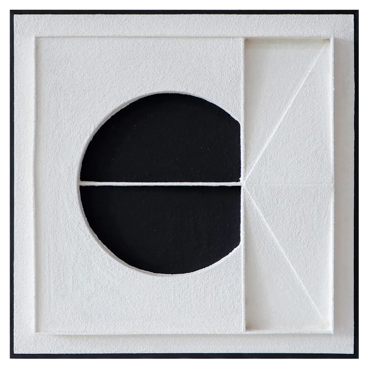 CUADRO RIPLEY HOME BLACK AND WHITE TRIANGULO 60X60 CM