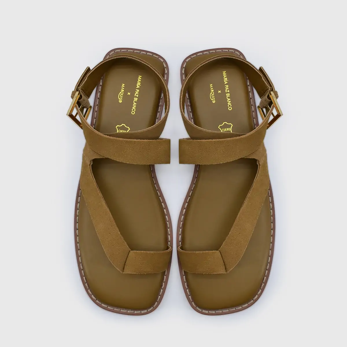 SANDALIAS MUJER MARQUIS CUERO MARÍA PAZ BLANCO FLAT - 5