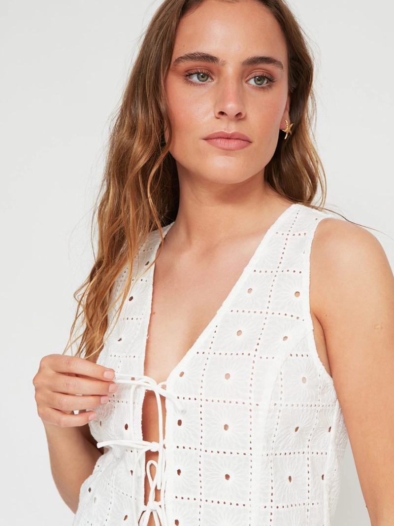 GILET MUJER INDEX ALGODÓN SIN MANGAS - 3