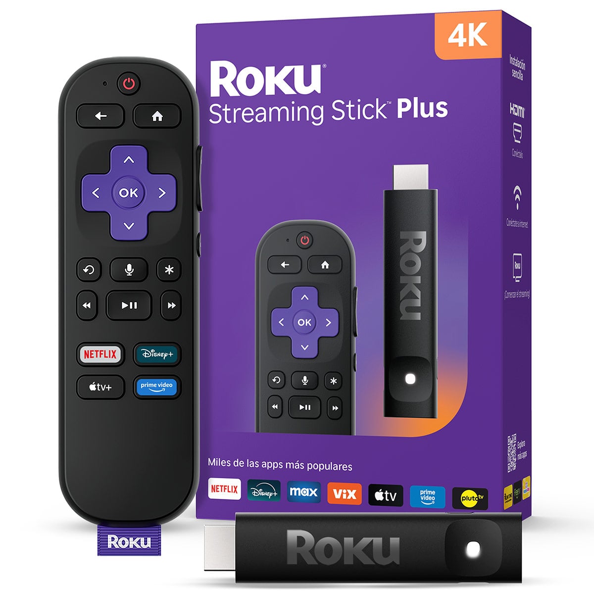 ROKU STREAMING STICK PLUS 2025 - DISPOSITIVO DE STREAMING 4K Y HDR PARA TV - 2