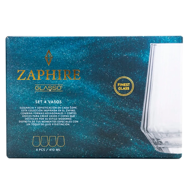 SET 4 VASOS GLASSO ZAPHIRE 410 ML - 3