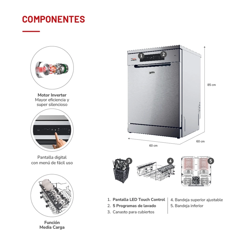 LAVAVAJILLA THOMAS 13 CUBIERTOS TH-DW13CI - 6