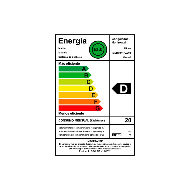 CONGELADOR HORIZONTAL MIDEA MDRC411FZE01 293L DUAL BLANCO - 11