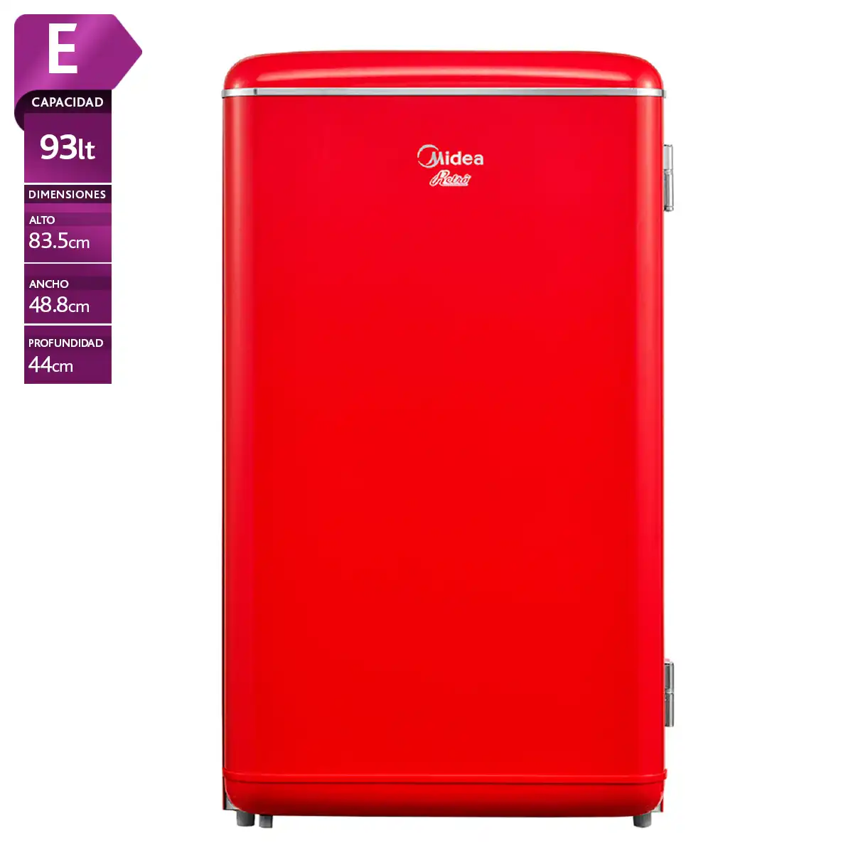 FRIGOBAR MIDEA MDRD142FGE13S 93L FRIO DIRECTO ROJO