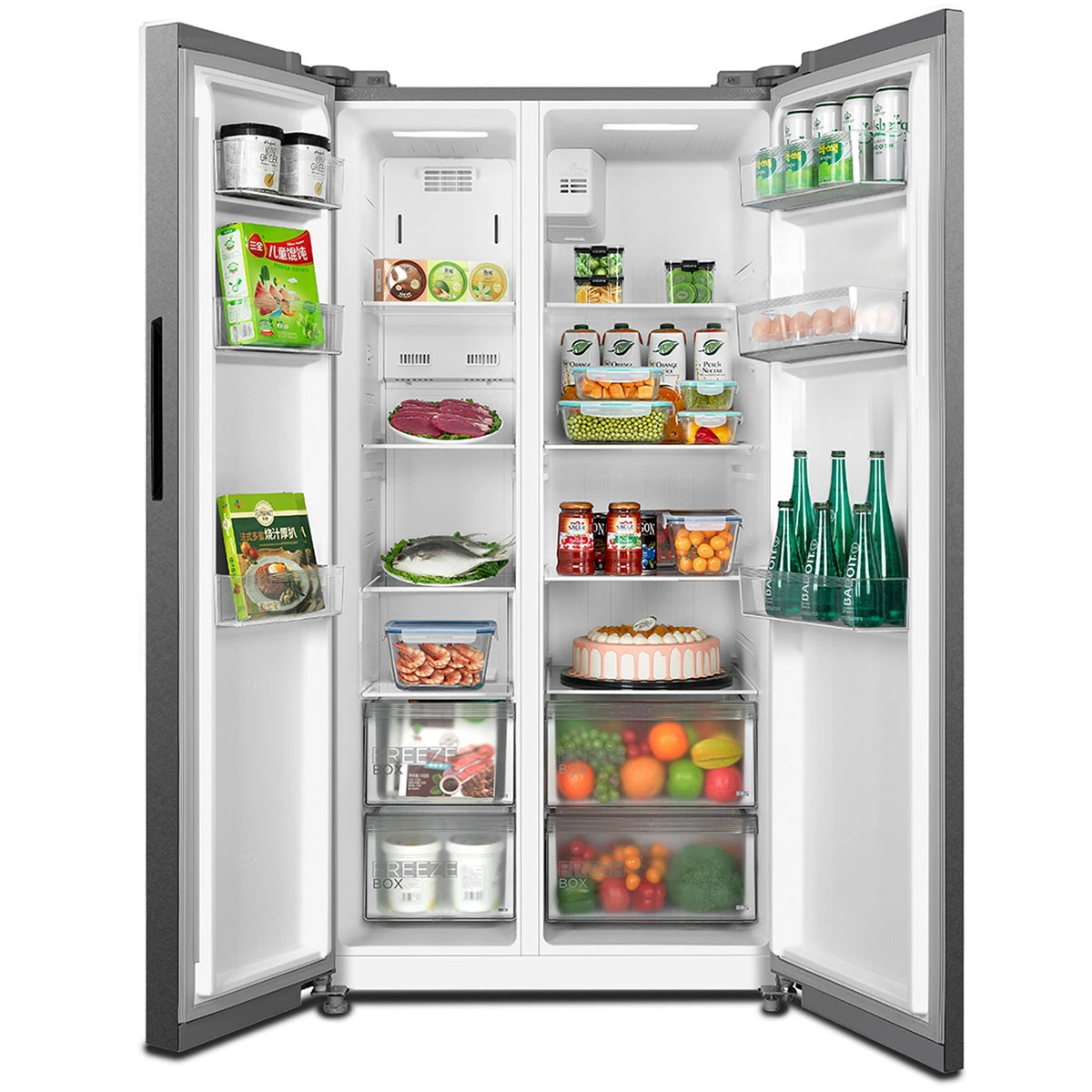 REFRIGERADOR SIDE BY SIDE MIDEA MDRS710FGE50IN 555L NO FROST GRIS - 5