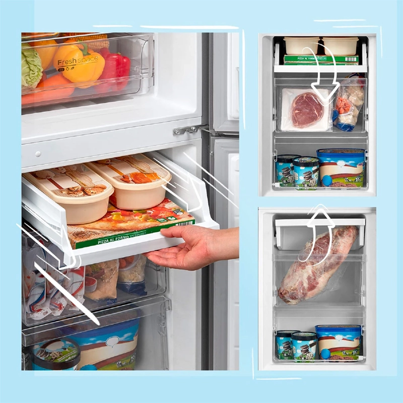 REFRIGERADOR BOTTOM FREEZER MIDEA MDRB241FGE50M 174L FRÍO DIRECTO GRIS - 8