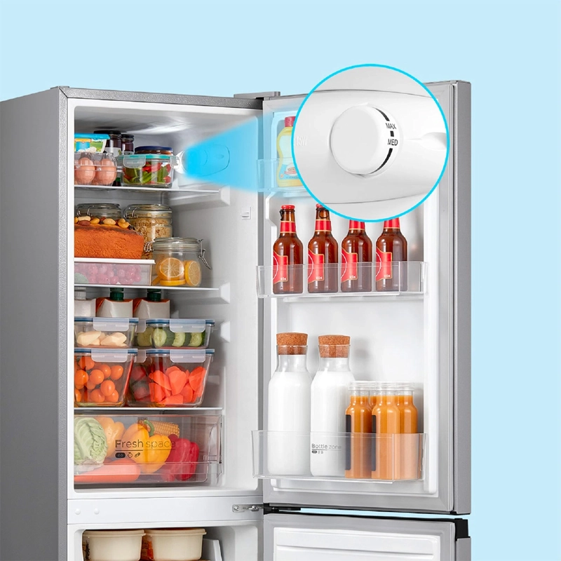REFRIGERADOR BOTTOM FREEZER MIDEA MDRB241FGE50M 174L FRÍO DIRECTO GRIS - 9