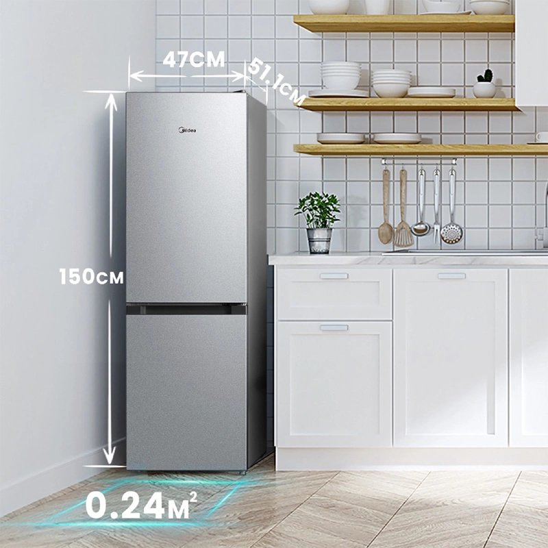 REFRIGERADOR BOTTOM FREEZER MIDEA MDRB241FGE50M 174L FRÍO DIRECTO GRIS - 10