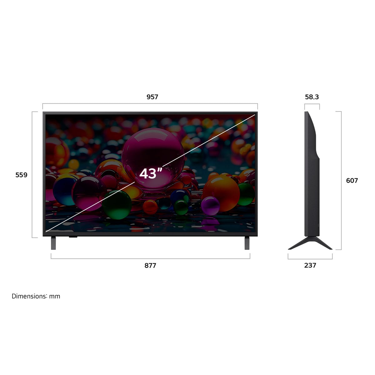 SMART TV LG LED 4K UHD 43” 43UA7500PSA - 3