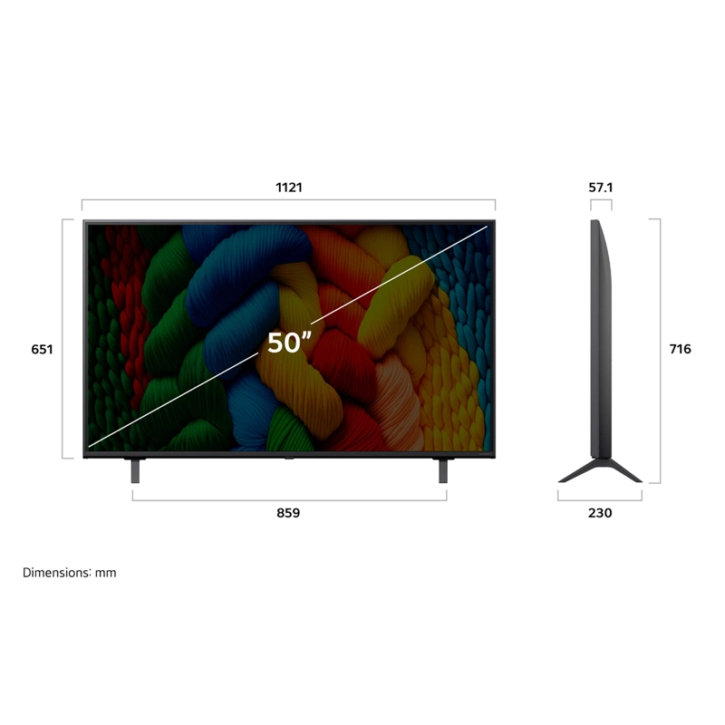 SMART TV LG NANOCELL 4K UHD 50” 50NANO80ASA - 3