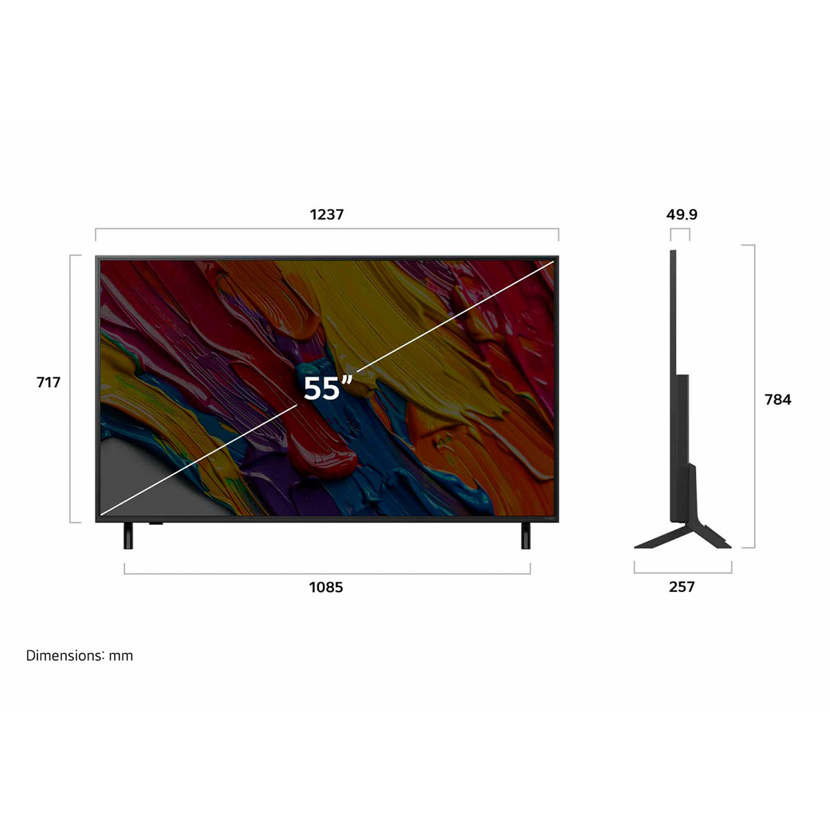 SMART TV LG QNED 4K UHD 55” 55QNED82ASG - 3