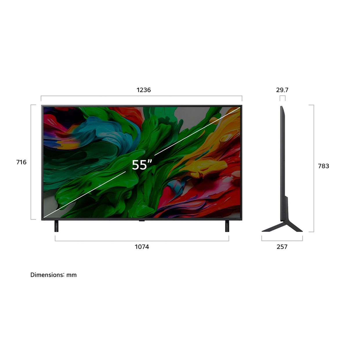 SMART TV LG QNED 4K UHD 55” 55QNED85ASG - 3