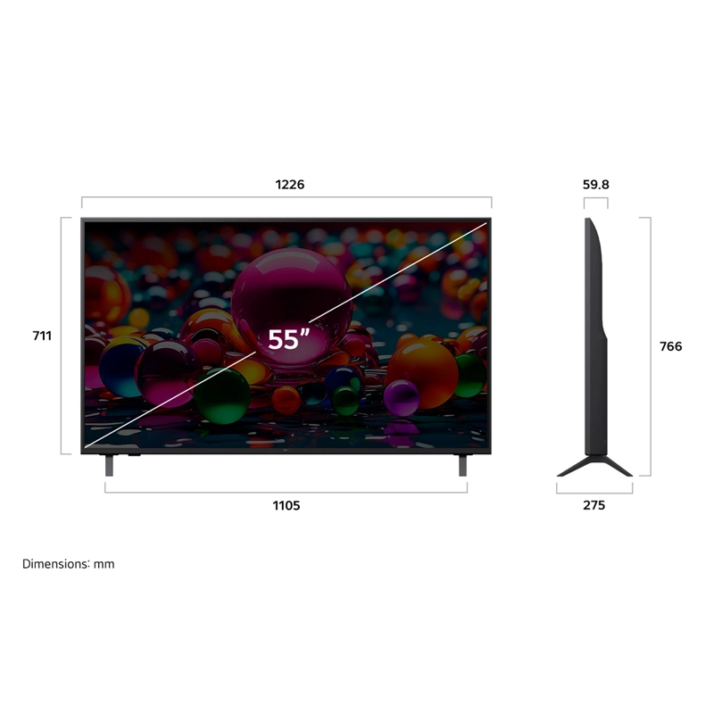 SMART TV LG LED 4K UHD 55” 55UA7500PSA - 3