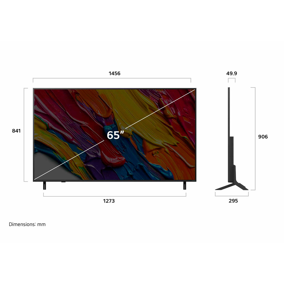 SMART TV LG QNED 4K UHD 65” 65QNED82ASG - 3
