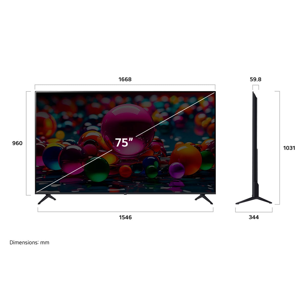 SMART TV LG LED 4K UHD 75” 75UA7500PSA - 3
