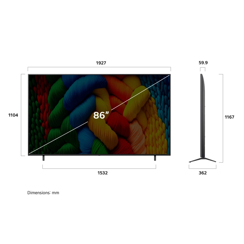 SMART TV LG NANOCELL 4K UHD 86” 86NANO80ASA - 3