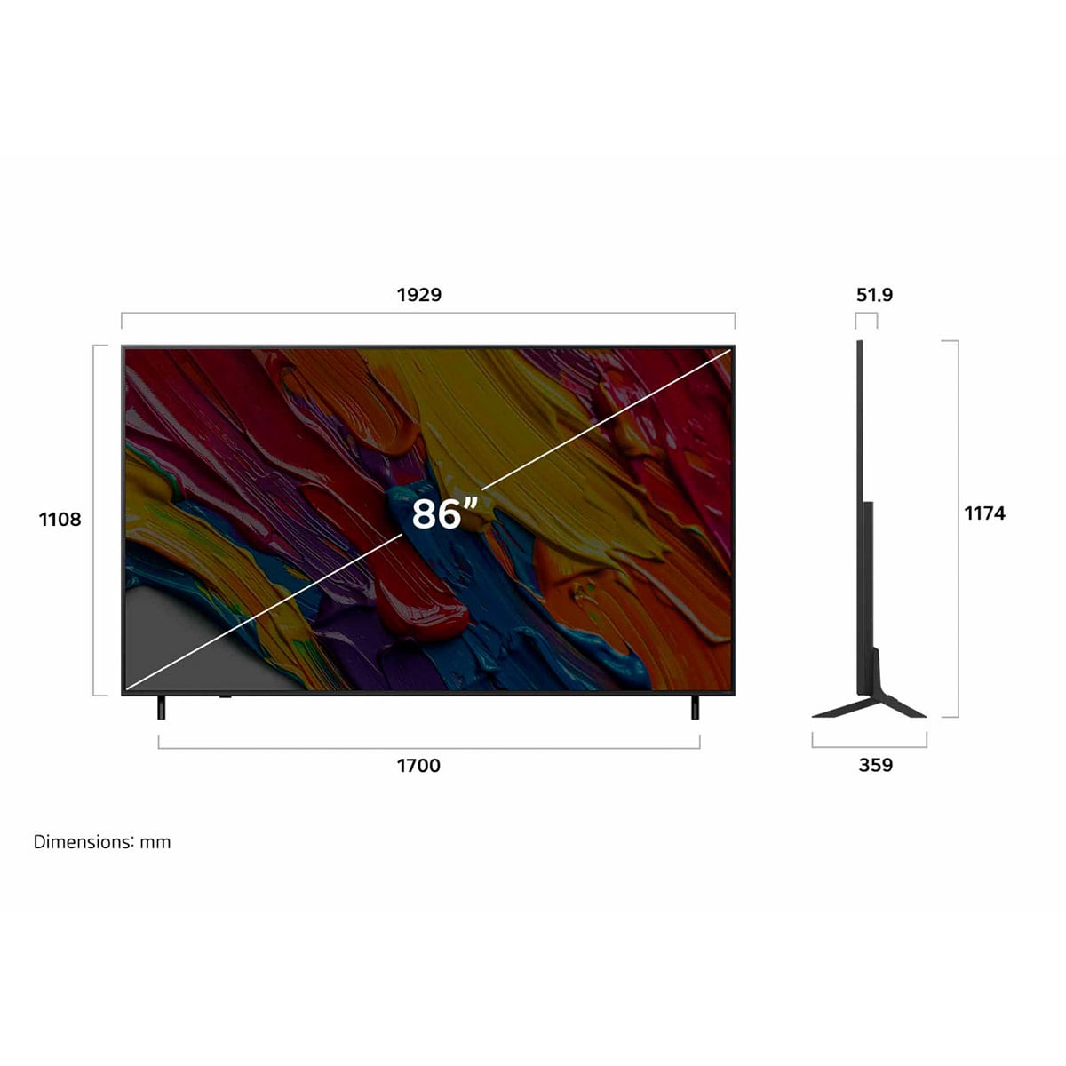 SMART TV LG QNED 4K UHD 86” 86QNED82ASG - 3