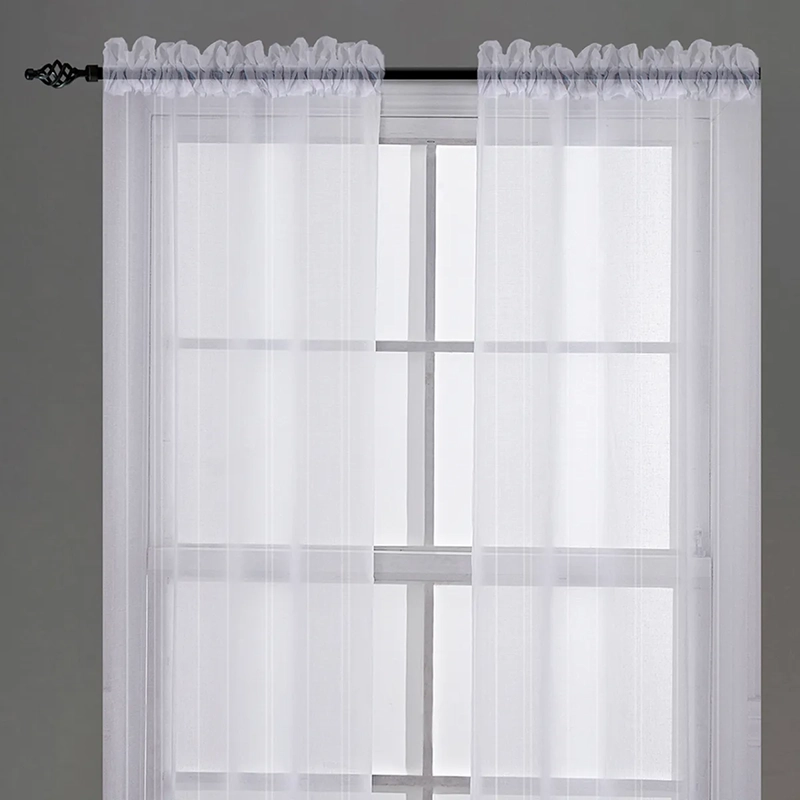 SET CORTINAS VELO DORAL PANAL DOLLY BLANCO - 1