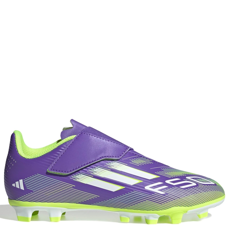 ZAPATILLAS UNISEX INFANTIL ADIDAS FÚTBOL MORADO F50 CLUB VEL FG/MG J - 1