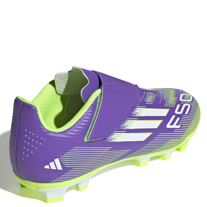 ZAPATILLAS UNISEX INFANTIL ADIDAS FÚTBOL MORADO F50 CLUB VEL FG/MG J - 4