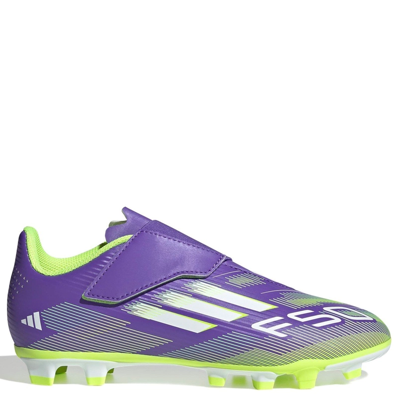 ZAPATILLAS UNISEX INFANTIL ADIDAS FÚTBOL MORADO F50 CLUB VEL FG/MG J - 1