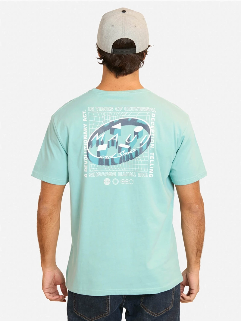 POLERA HOMBRE MAUI & SONS MANGA CORTA DISEÑO ESTAMPADO - 2