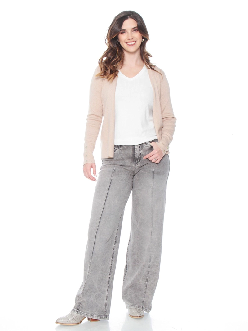 CARDIGAN MUJER WADOS MANGA LARGA CON BOTONES