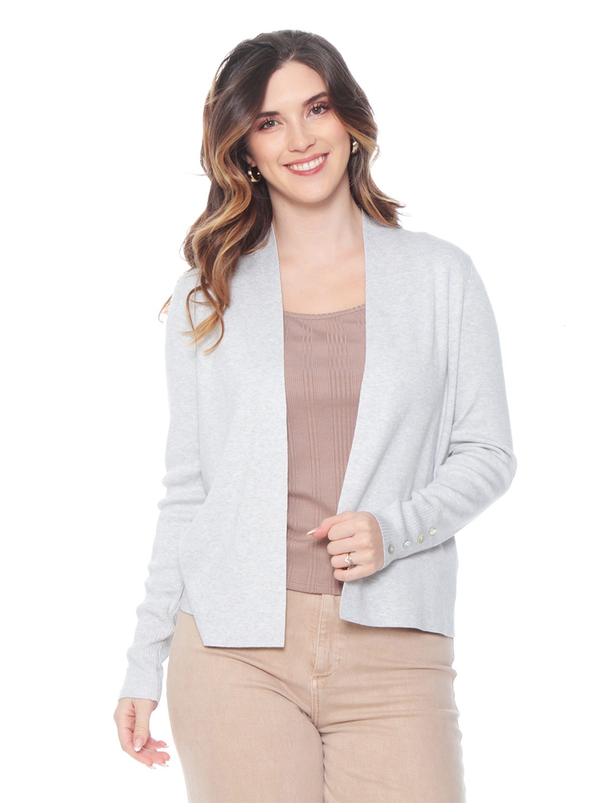 CARDIGAN MUJER WADOS MANGA LARGA CON BOTONES - 4